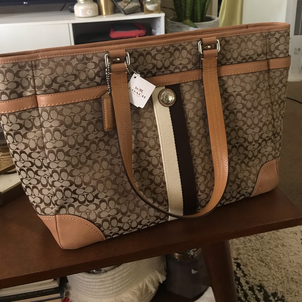 COACH Sig City ZIP Tote Diaper Bag